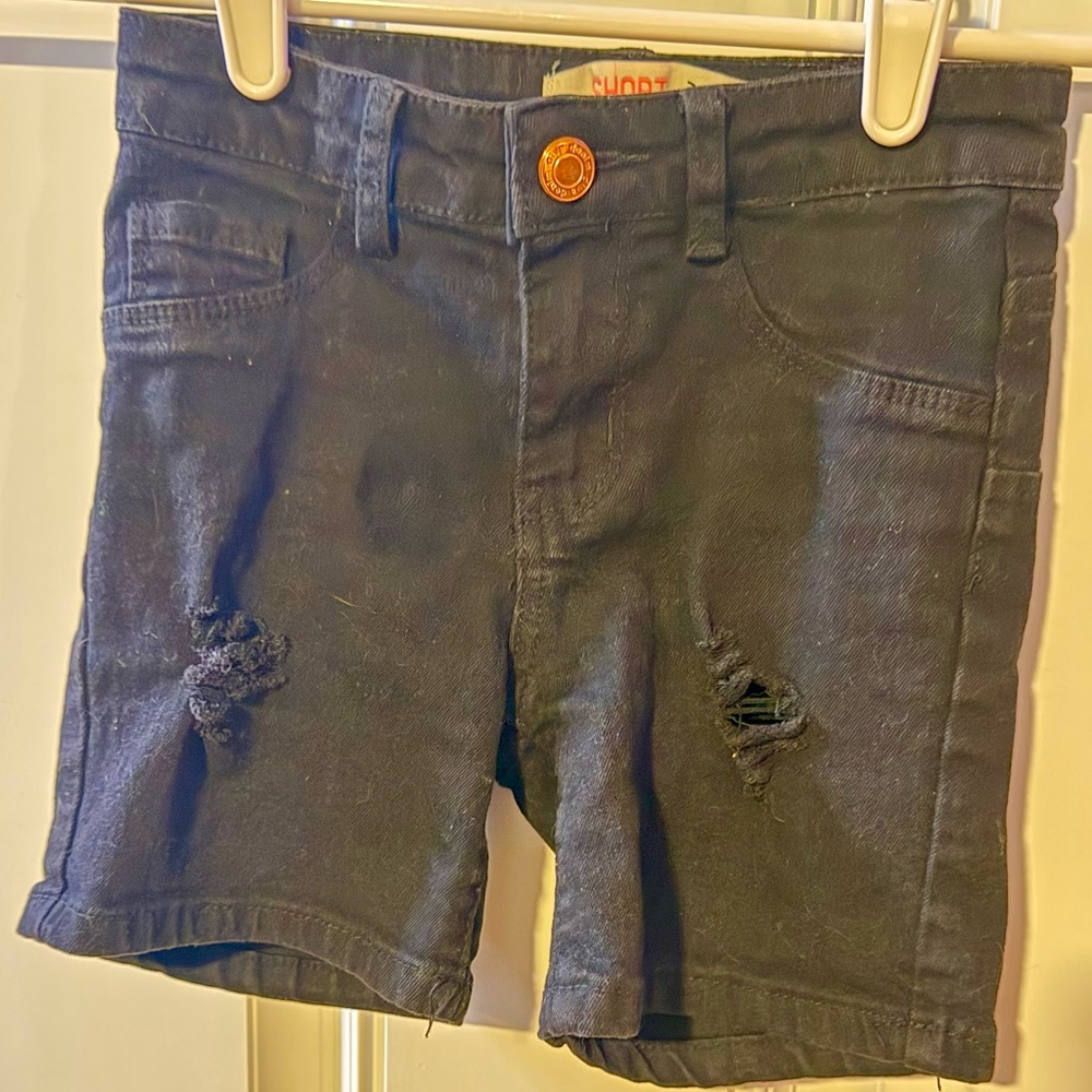 Classic Black Kids Denim Shorts